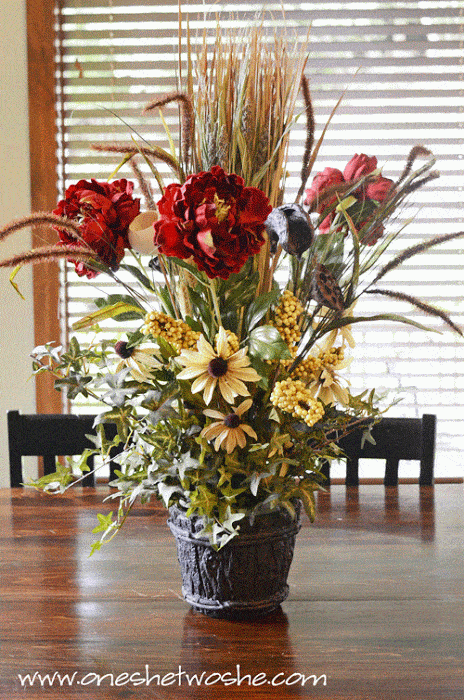 DIY Silk Flower Arrangement Centerpiece (Saved Me $100 Bucks!) - Or so