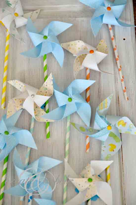 DIY Paper Pinwheels ~ Adorable Baby Shower Decoration! (she ...