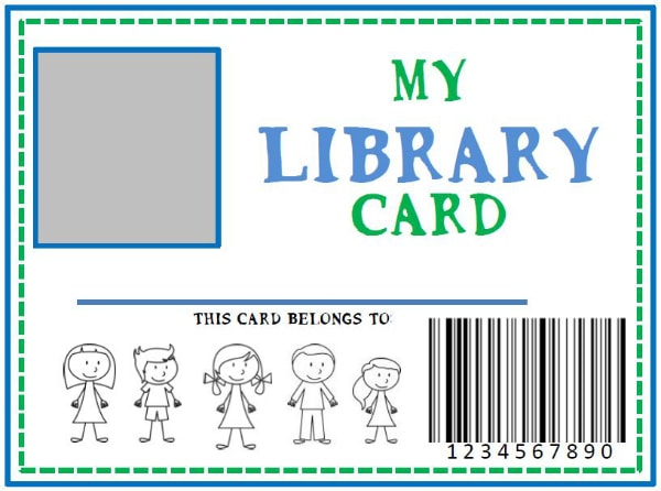 Family Library & DIY Pretend Library Card (she: Kristina) - Or so she