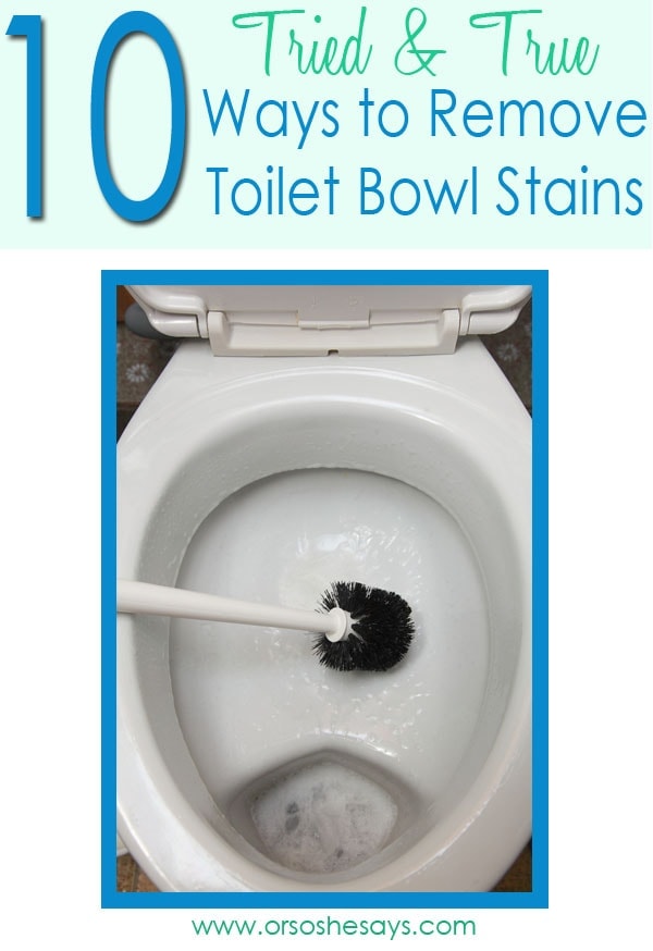 10 Ways to Remove Toilet Bowl Stains Or so she says...