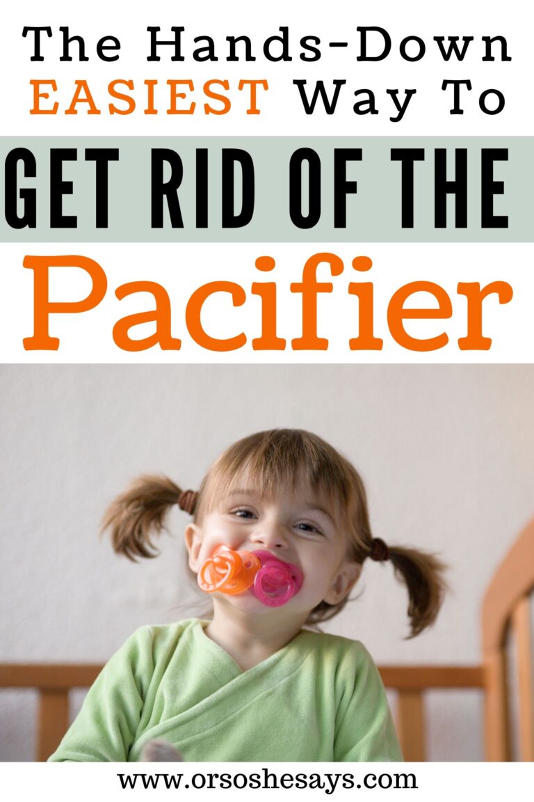 The EASIEST Way to Get Rid of Toddler's Pacifier Or so she says...