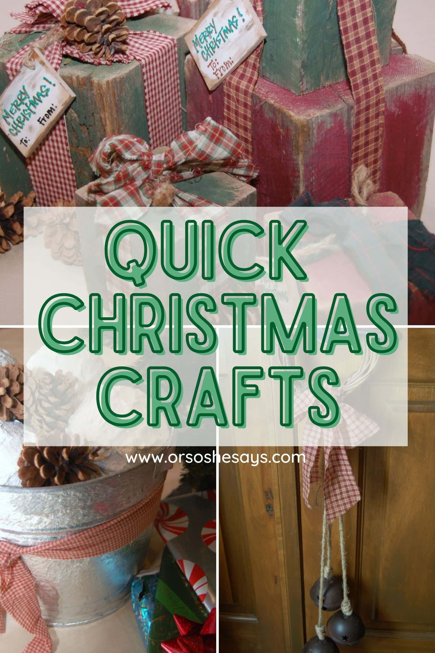 3 Quick Christmas Crafts to Make ~ CRAZY Cute, Too! - Or so she says...