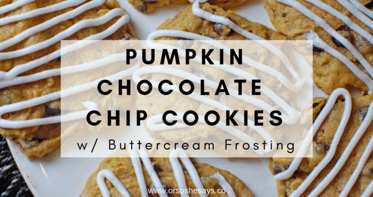 Chocolate Chip Pumpkin Cookies with Buttercream Frosting
