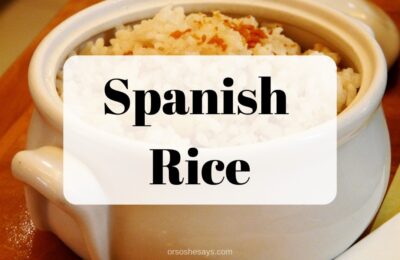 Spanish rice is the perfect side for any Mexican meal you make at home! orsoshesays.com #recipe #mexicanrecipes #spanishrice #rice