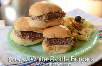 Copycat White Castle Burgers