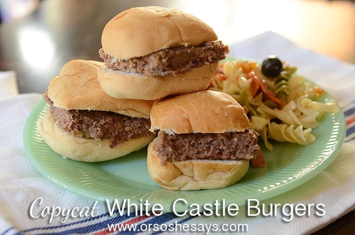 Copycat White Castle Burgers