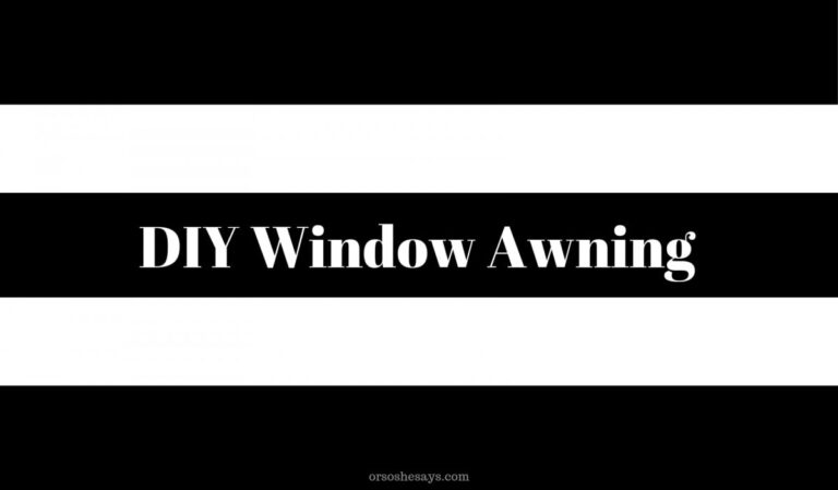 DIY window awning on orsoshesays.com #parisian #windowawning #diy #diywindowawning #parisiandecor #paris #parisdecor #frenchdecor #roomdecor