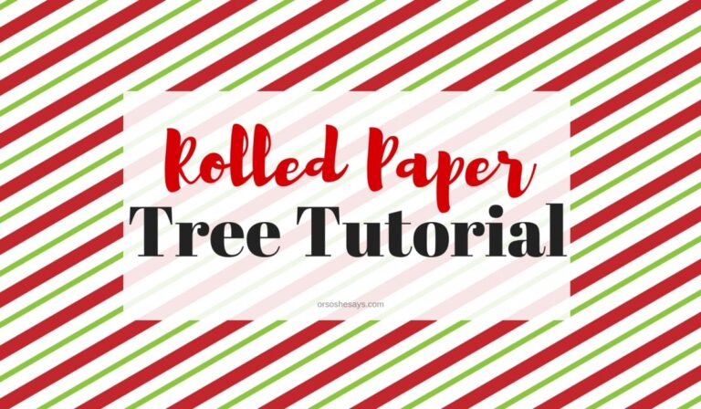 Using scraps of wrapping paper, you can whip up a rolled paper tree in minutes! Attach to decorative paper and insert into a frame, and voila! You're done! www.orsoshesays.com #christmas #christmastree #DIY #rolledpapertree #crafts #decor #merrychristmas