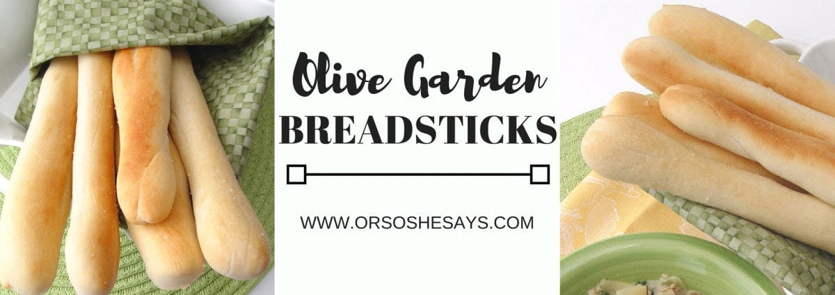 Copycat Olive Garden breadsticks recipe on www.orsoshesays.com #copycatrecipe #olivegarden #olivegardenbreadsticks #recipe #osss #osssfeedthefamily