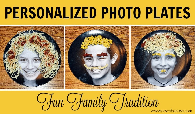 These personalized photo plates are a fun family tradition! Lots of fun ideas of what you can do with them!