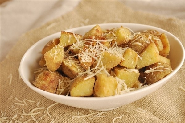 Parmesan Roasted Potatoes@yourhomebasedmom.com