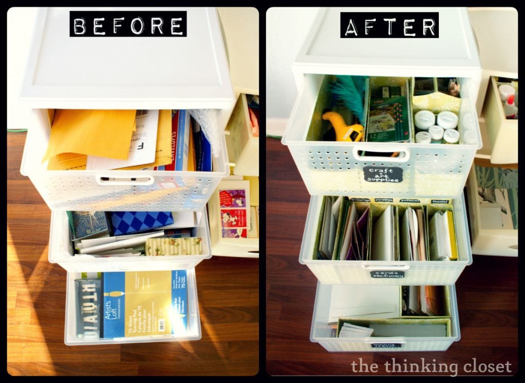 Craft Drawer Organization for the Budget Savvy by Lauren from The Thinking Closet