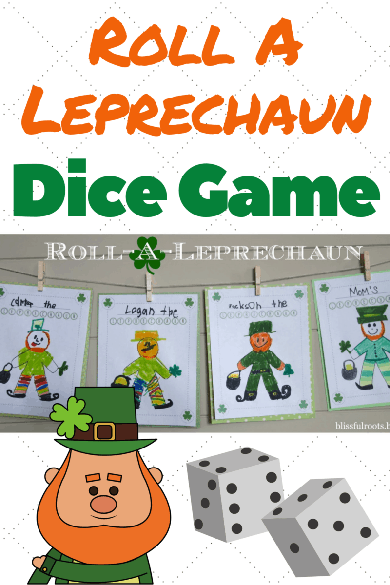 Roll-a-Leprechaun Game for Kids on St. Patrick's Day