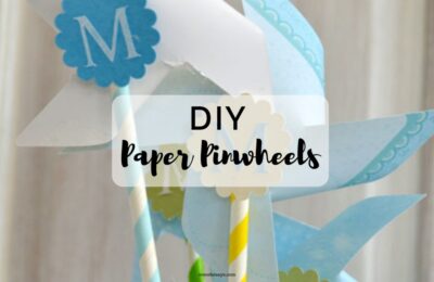 DIY Paper Pinwheels - perfect baby or bridal shower decor on www.orsoshesays.com