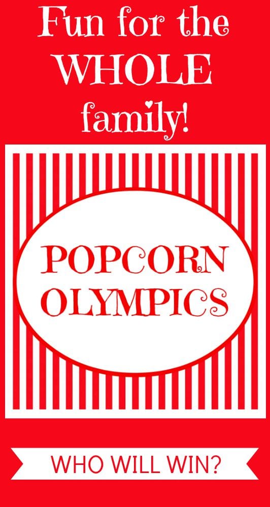 The Popcorn Olympics ~ Fun Activity the whole family will love! Who doesn't love a little fun competition?