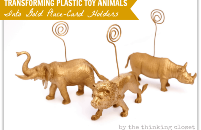 Gold Animal Place-Card Holders by The Thinking Closet