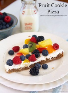 Fruit Cookie Pizza by www.whatscookingwithruthie.com