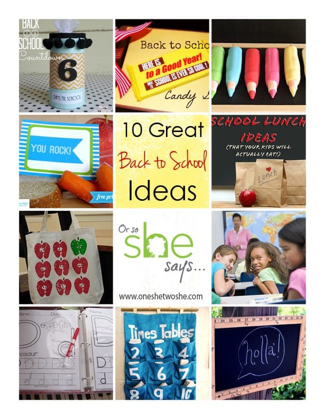 Back to School Ideas