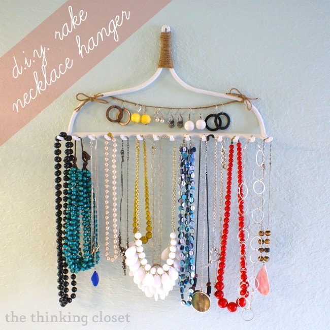 D.I.Y. Rake Necklace Hanger by The Thinking Closet