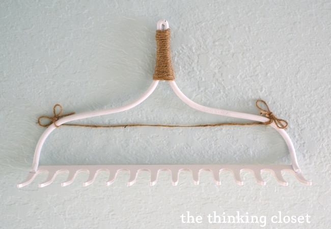 DIY Rake Necklace Hanger with Twine for Earrings