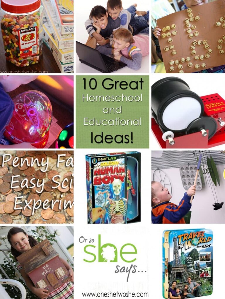 10 Great Homeschool and Educational Ideas (& Link Party!)
