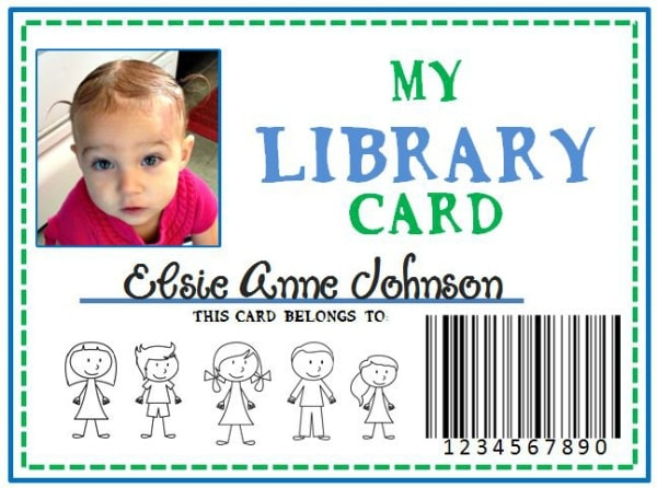 printable library cards for kids