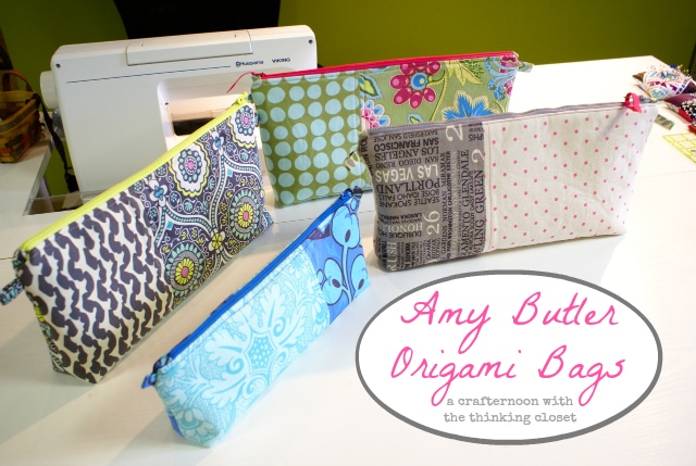 Amy Butler Origami Bags | A Crafternoon with thinkingcloset.com