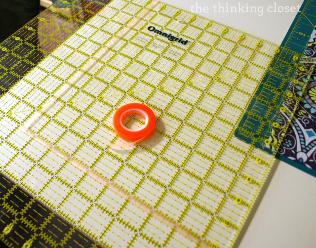 Glow-Line Tape in action!  A time-saver.  via thinkingcloset.com
