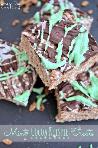 Mint Cocoa Krispie Treats (she: Cathy)