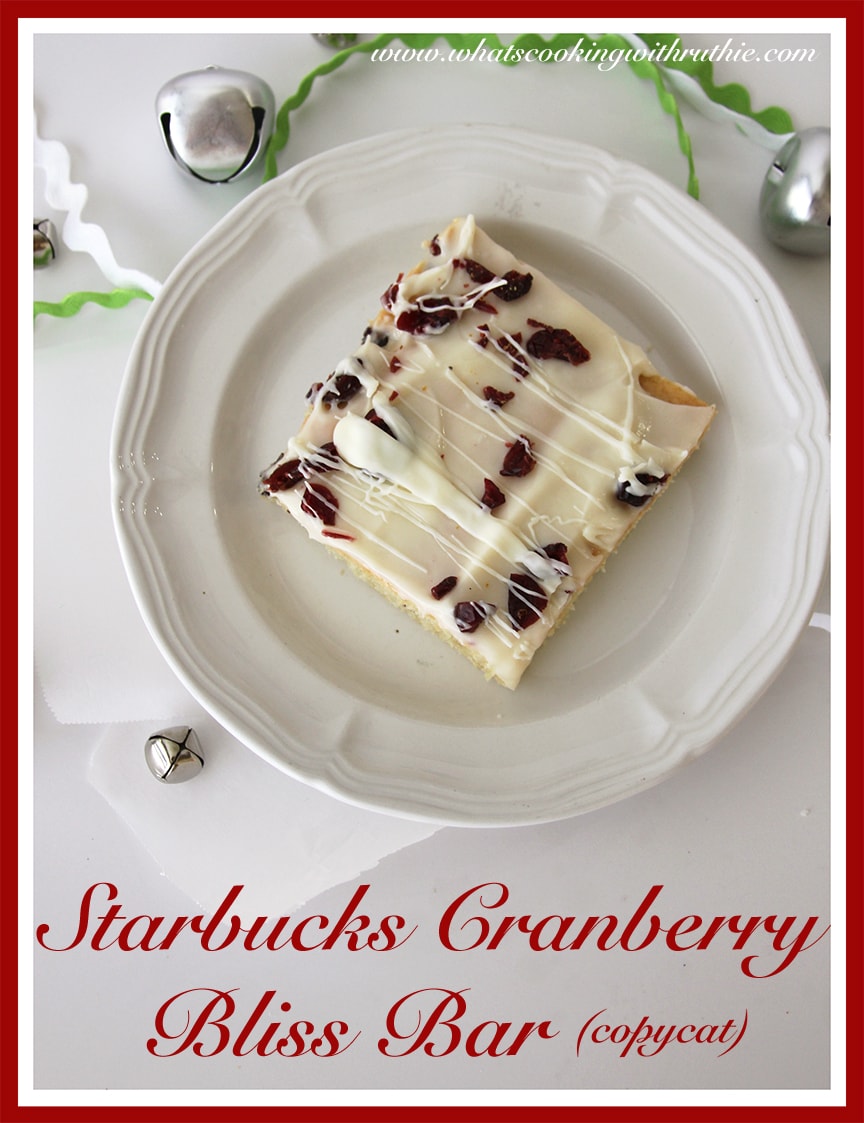 Starbucks Cranberry Bliss Bar by whatscookingwithruthie.com