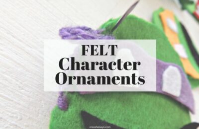 Felt Ornaments - Craft Your Kids' Favorite Characters this Christmas www.orsoshesays.com #christmas #DIY #feltornaments #ninjaturtles #hellokitty #characterornaments
