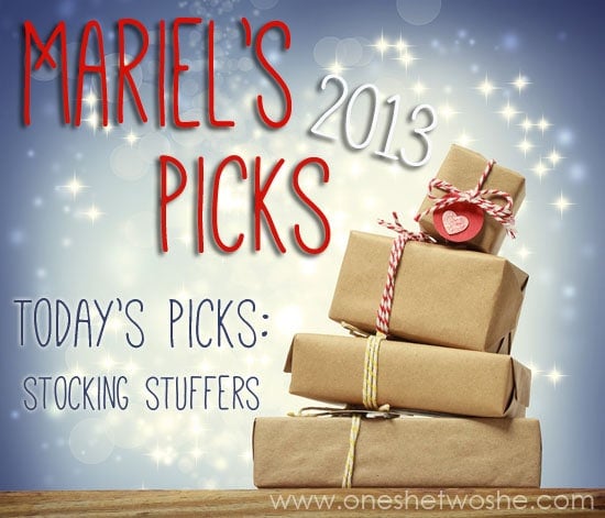 Stocking Stuffer Ideas ~ Mariel's Picks 2013 www.oneshetwoshe.com