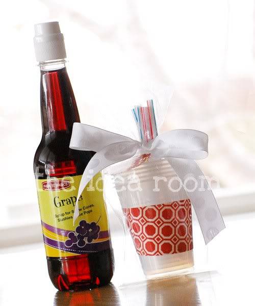 Snow Cone Flavor Gift ~ Gift Idea for Neighbors