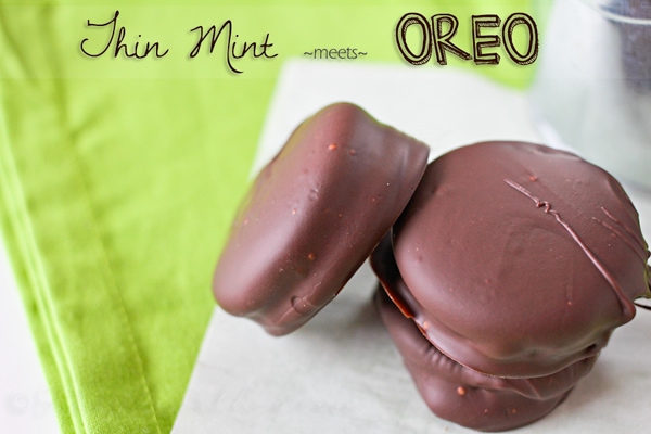 Thin Mint Meets Oreo in these thin mint Oreo cookie treats! Get the taste of Girl Scout cookies without the extra pricetag. Check them out on the bog! #thinmintoreo #thinmint #oreo #girlscouts #girlscoutcookies #recipe #dessert www.orsoshesays.com