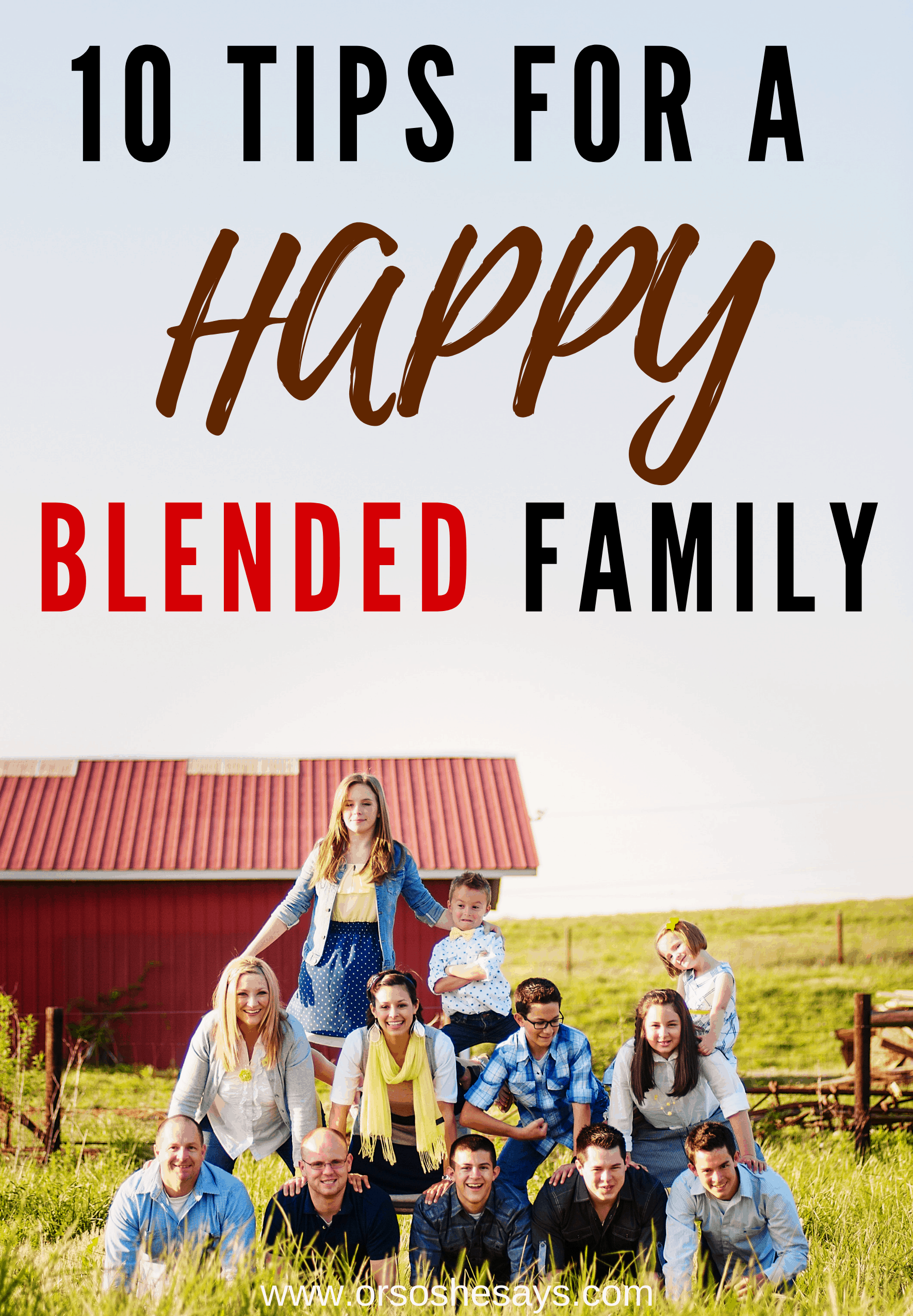 happy blended family