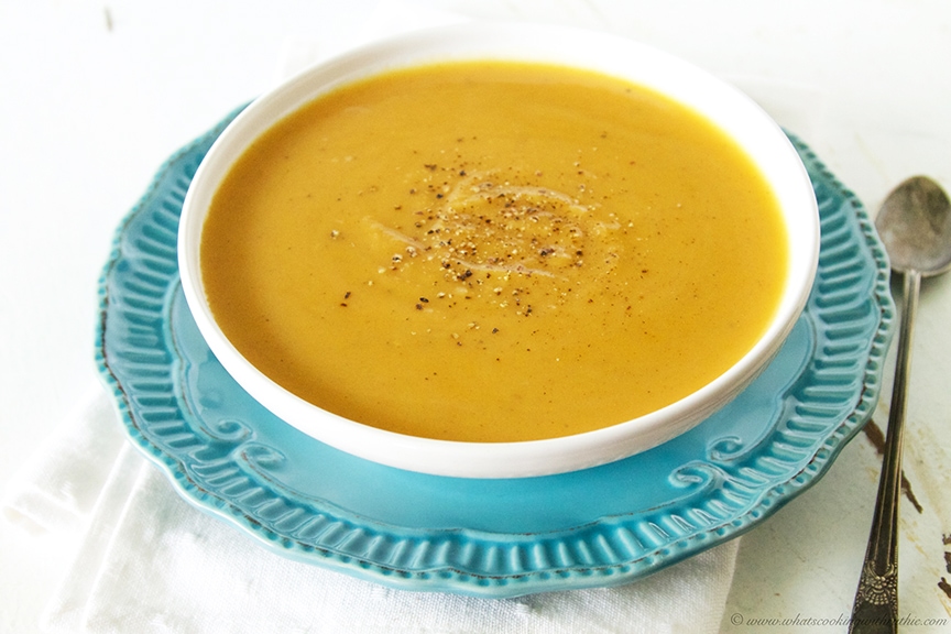 Butternut Squash Soup by www.whatscookingwithruthie.com