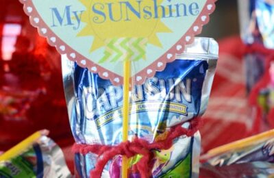 'You Are My Sunshine' Valentine Printable for Capri Suns www.oneshetwoshe.com