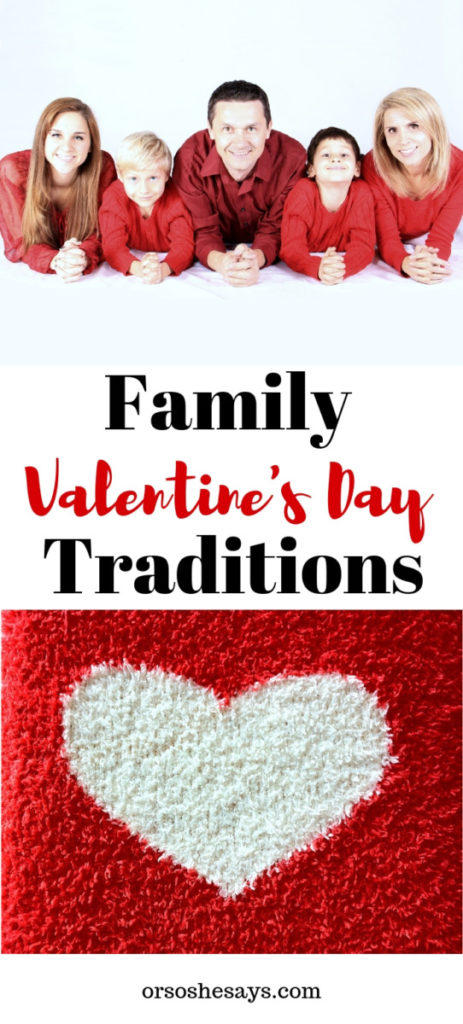 Family Valentine's Day tradition on orsoshesays.com #familyvalentinesday #valentinesday #familynight #familyfun #valentine #printable