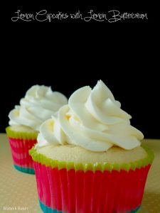 Lemon cupcakes via Blahnik Baker