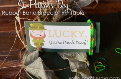 St. Patrick's Day Rubber Band Printable www.orsoshesays.com