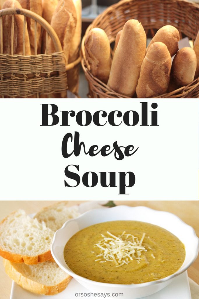 Panera Bread Broccoli Cheese Soup (copycat) www.orsoshesays.com #panerabread #broccolicheesesoup #recipe #copycatrecipe