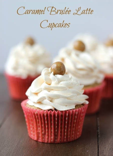 Caramel Brulée Latte Cupcakes