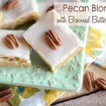 Pecan Blondies with Browned Butter Frosting