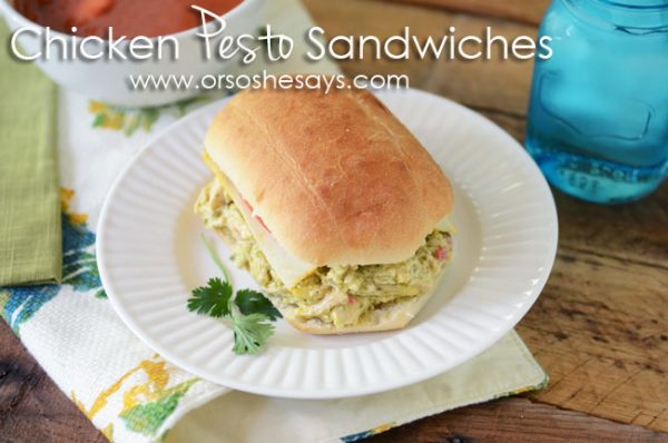 Chicken Pesto Sandwiches - Or so she says...