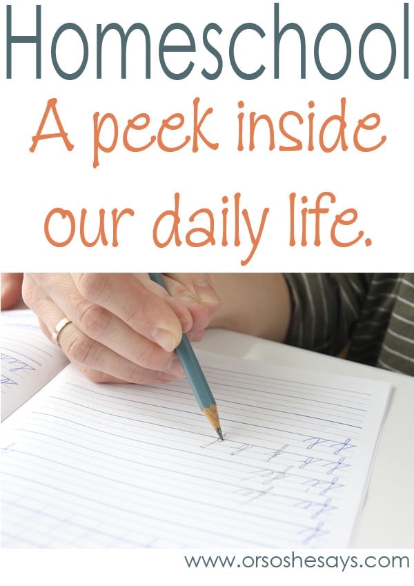 Homeschool ~ A peek inside our daily life