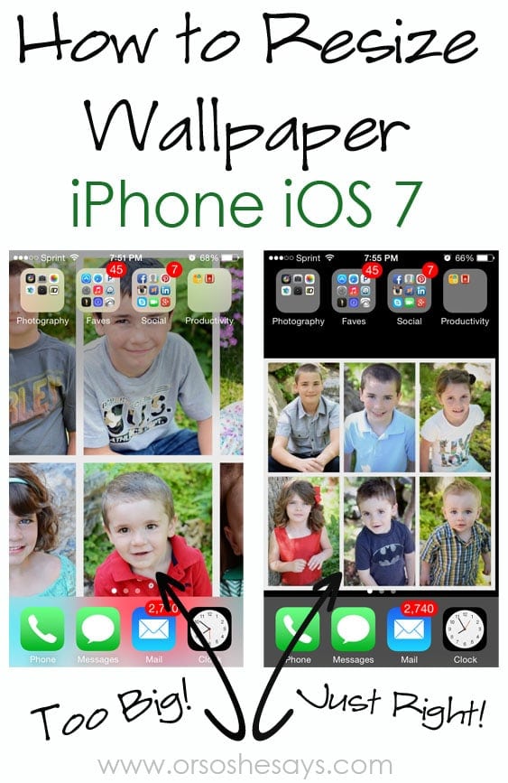 How to Resize Wallpaper on iPhone iOS 7 - Or so she says