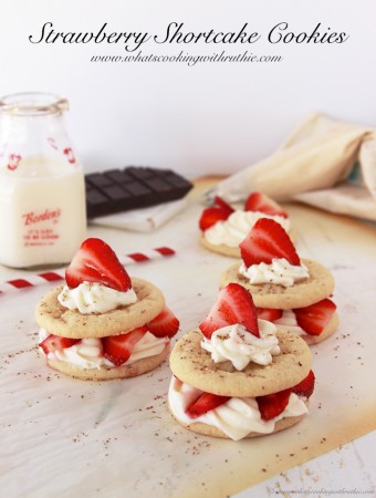 Strawberry Shortcake Cookies by www.whatscookingwithruthie.com