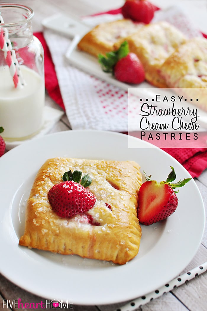 Easy Strawberry Cream Cheese Pastries | FiveHeartHome.com