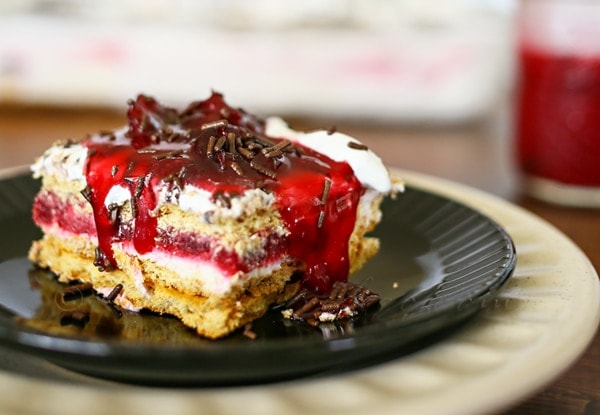 Cherry Pie Ice Box Cake from Gina @ kleinworthco.com
