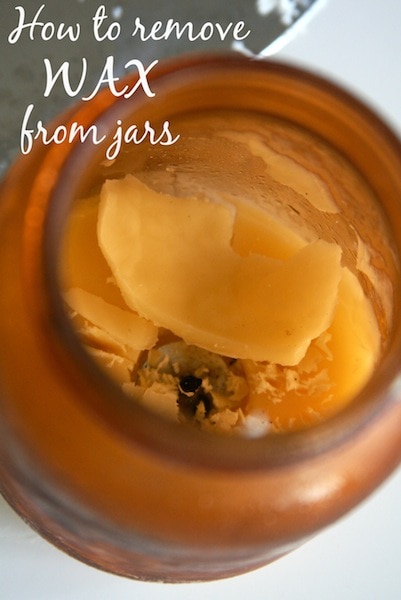 How to remove wax from jars